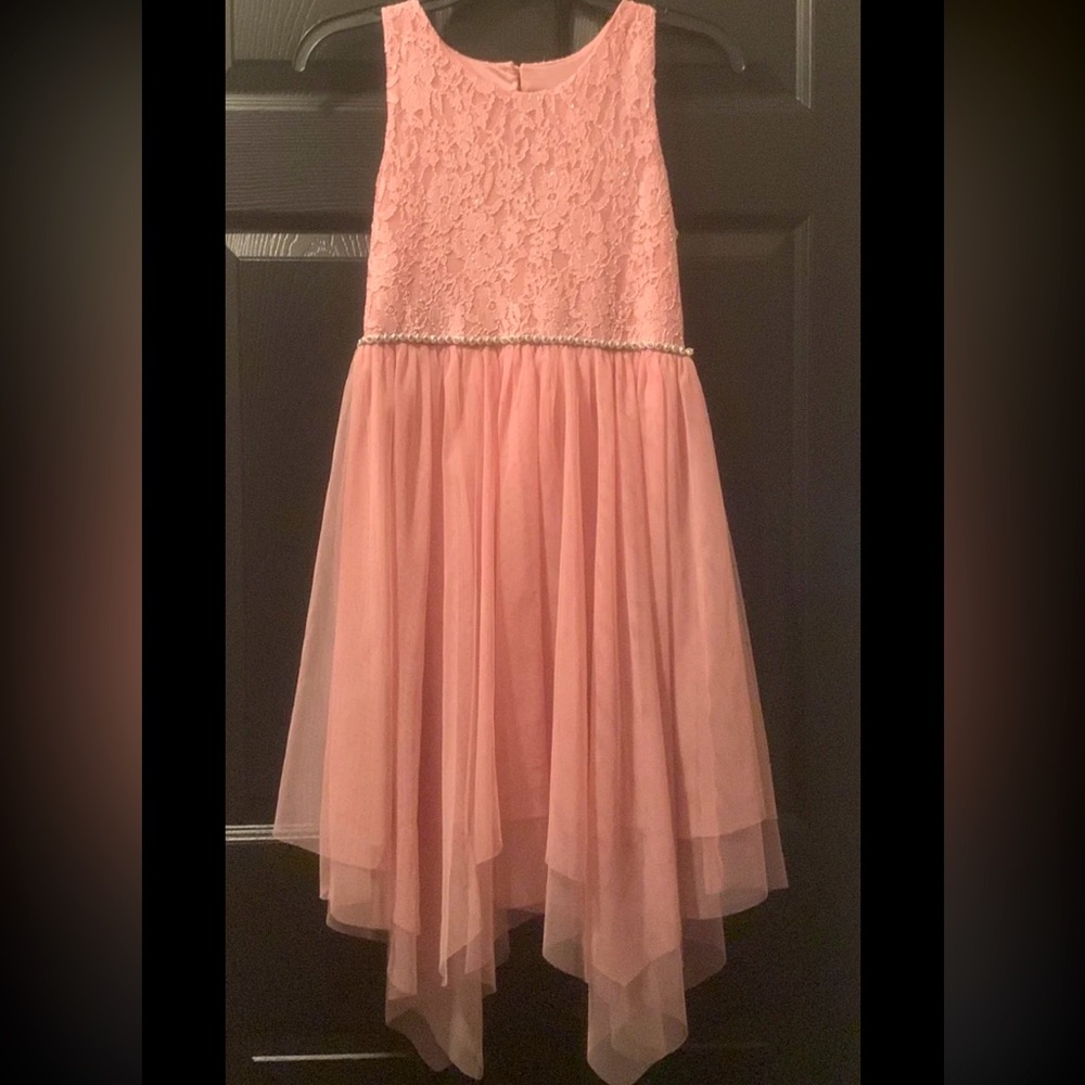 Pink Lacey dress.